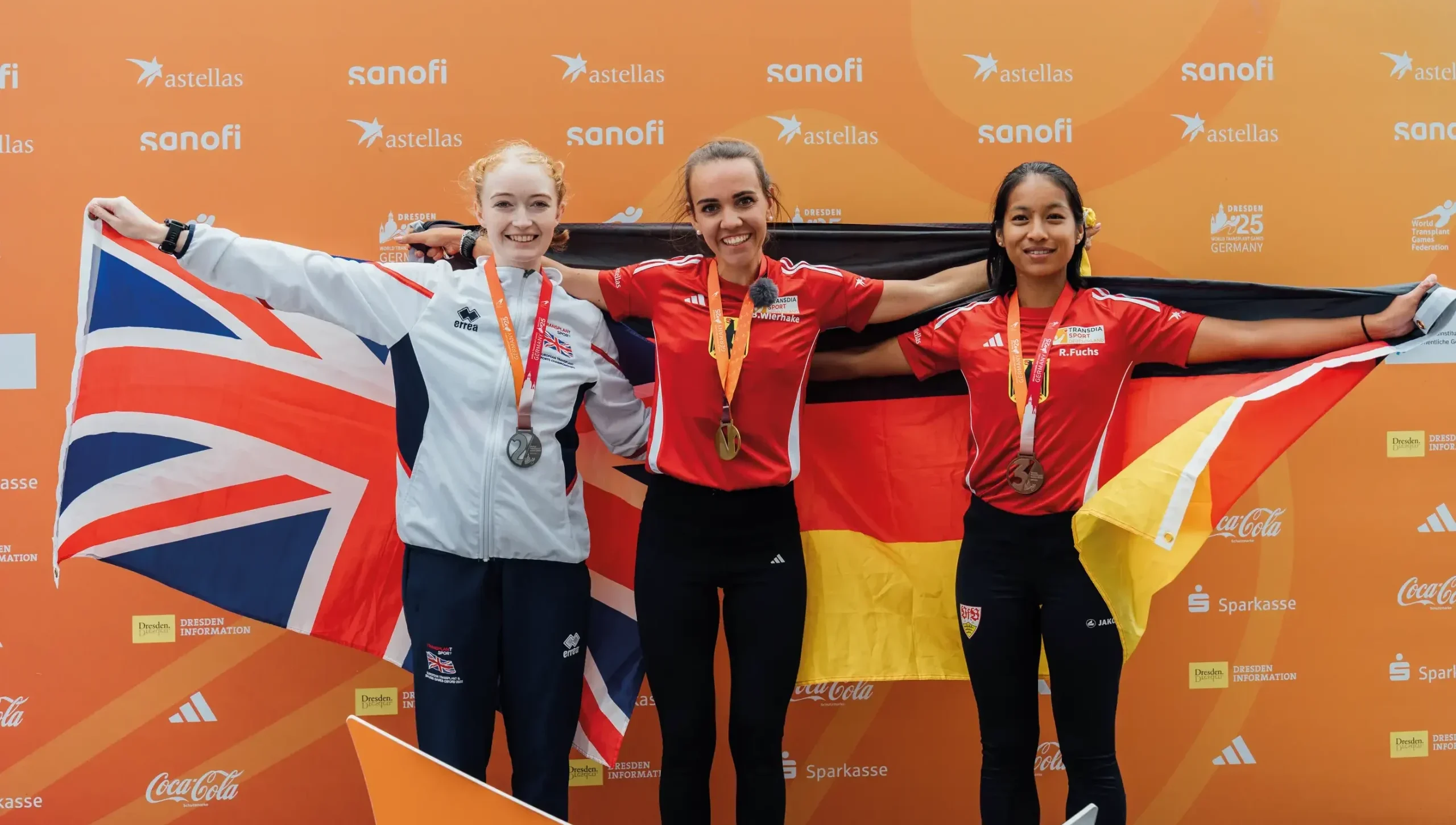 Rasa Fuchs bei der Siegerehrung der World Transplant Games